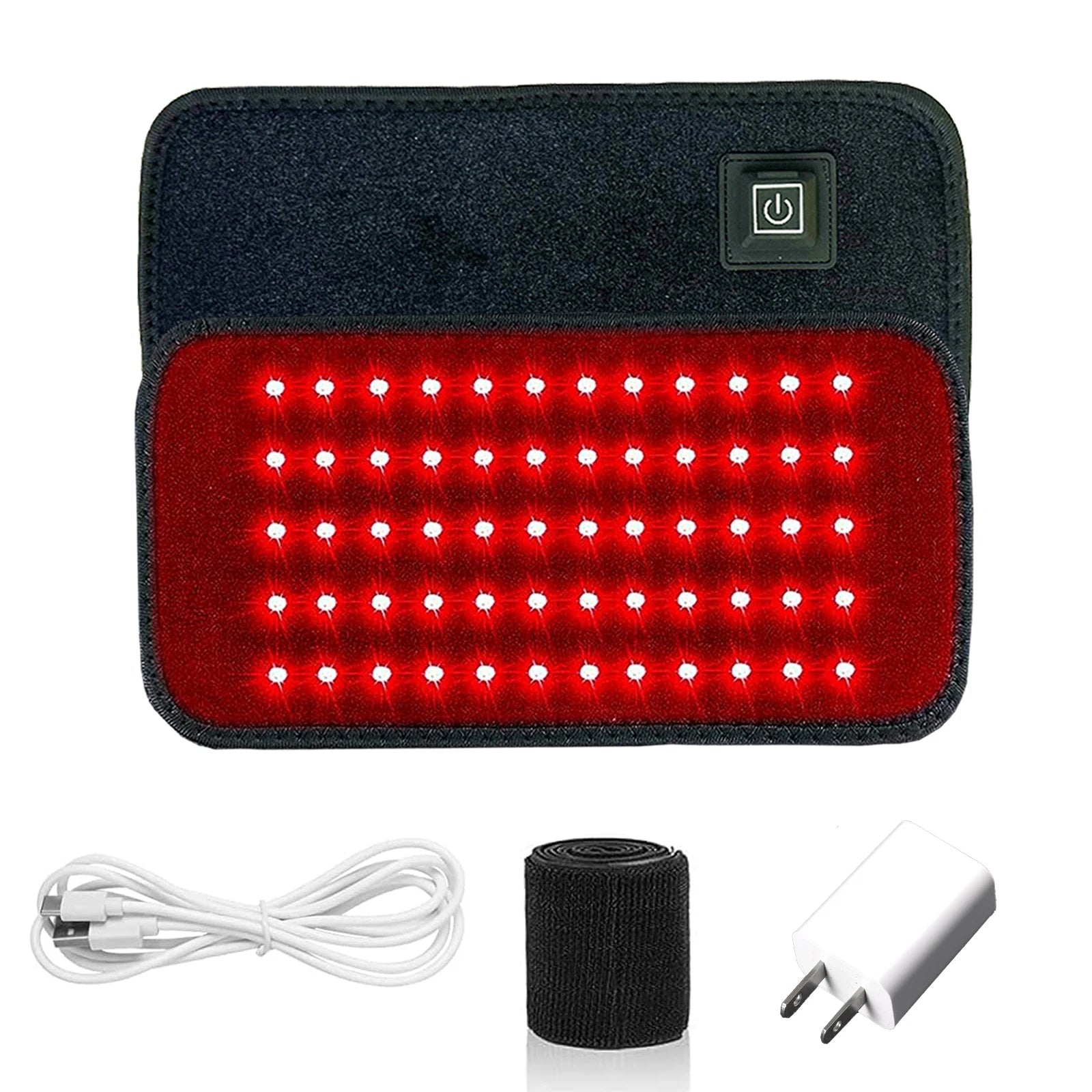 60 LEDs Red&Infrared Light Therapy Belt 850nm 660nm Back Burn Fat Wrap Slimming Machine Waist Heat Pad Full Body Quick Pick Grocers
